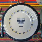 Hanukkah Luncheon Plate - Photo Courtesy of Saarin Schwartz - Post 86 Reference Guide