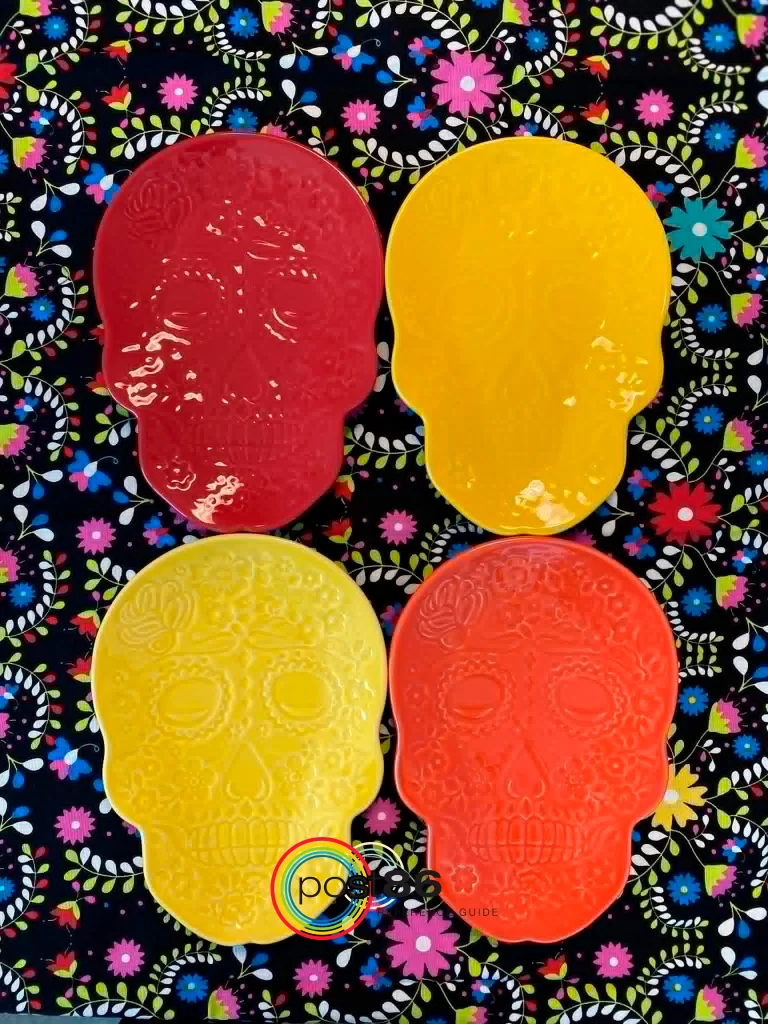 Colored - Skull and Vine Embossed Plates - Photo Courtesy of Alex Silva - Post 86 Reference Guide