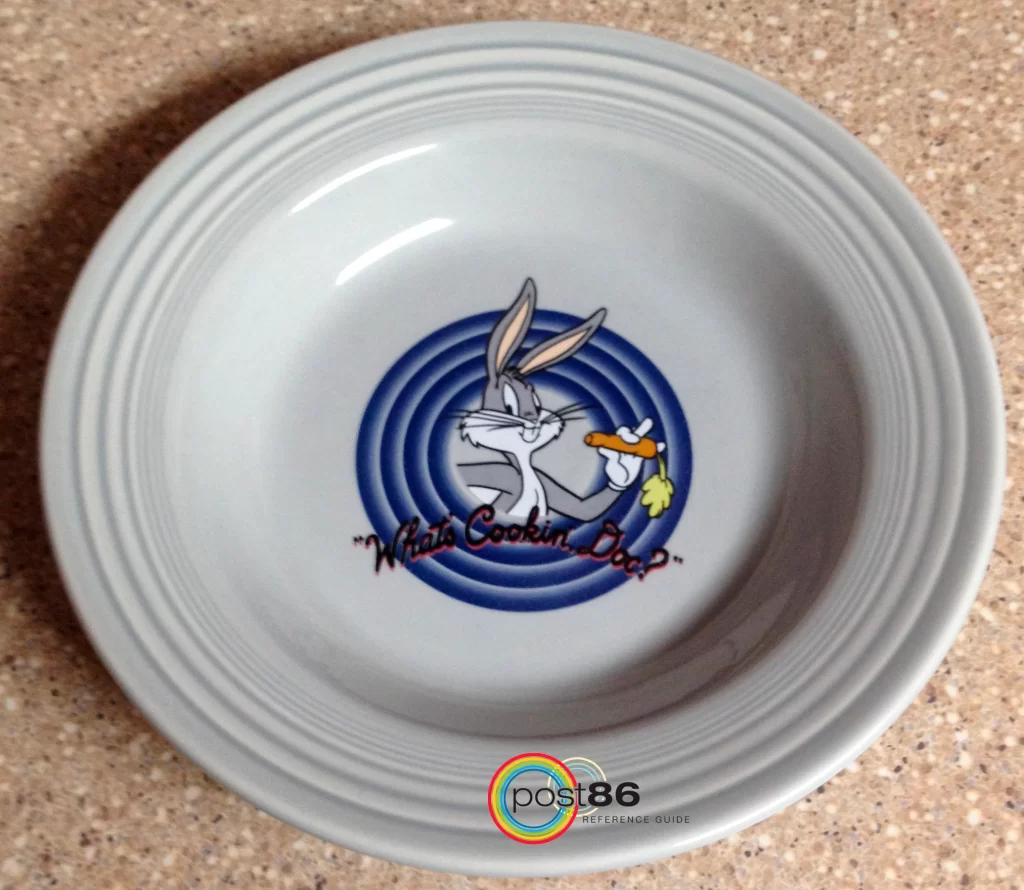 Looney Tunes Bugs Bunny Pearl Gray Rim Soup Sample - Post 86 Reference Guide