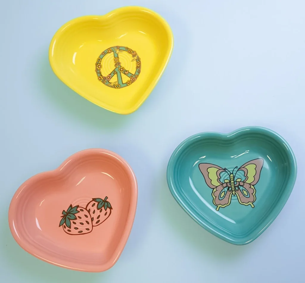 Peace & Love - Heart Bowls - Photo Courtesy of Everything Kitchen's - Post 86 Reference Guide