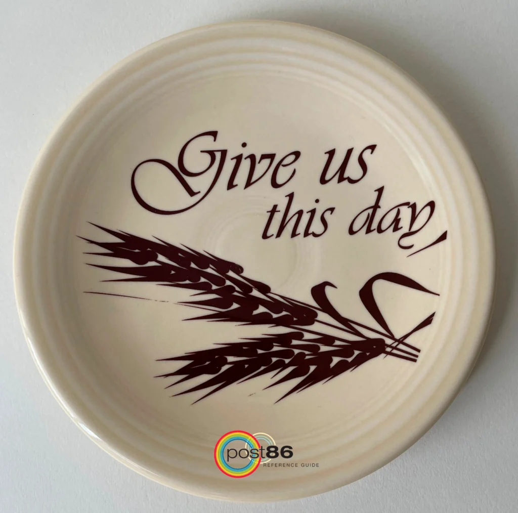 Classic Rim Bread/Butter/Appetizer Plate - NOP - Photo Courtesy of Denyse Wentland - Post 86 Reference Guide