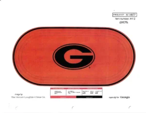 University of Georgia Bread Tray Rendering - Courtesy of Patricia Antion - Post 86 Reference Guide