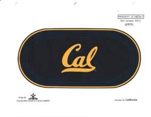 University of California Berkeley - HLC Rendition - Courtesy of Patricia Antion - Post 86 Reference Guide