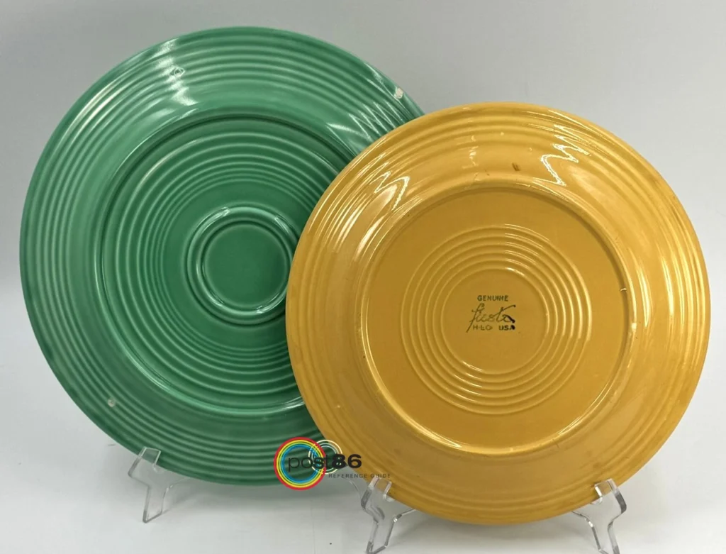 Vintage Compartment Plates 12" and 10-1/2" Backside - Post 86 Reference Guide