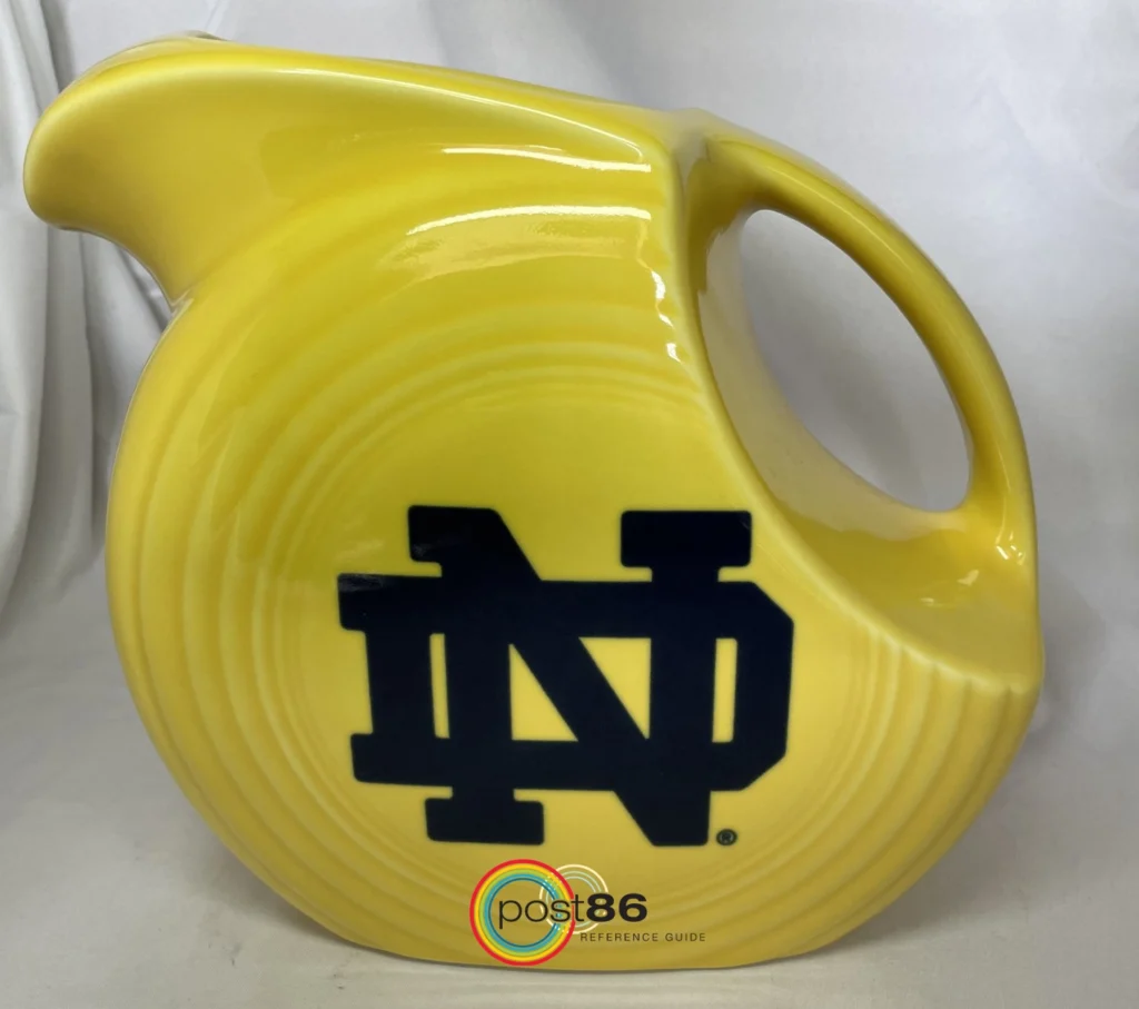 University of Notre Dame - Sunflower Large Pitcher - Photo Courtesy of Wally Haugen - Post 86 Reference Guide