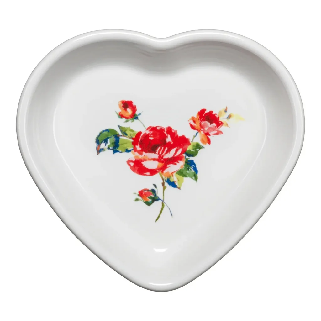 Floral Bouquet Heart Bowl - Photo Courtesy of the Fiesta® Tableware Company - Post 86 Reference Guide