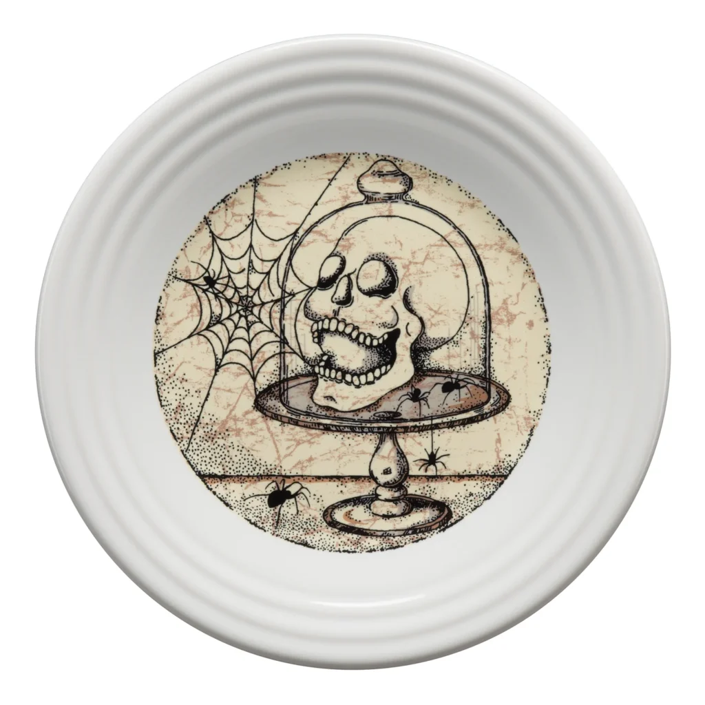 Mystical Halloween - Pedestal Server with Skull - Photo Courtesy of the Fiesta® Tableware Company - Post 86 Reference Guide
