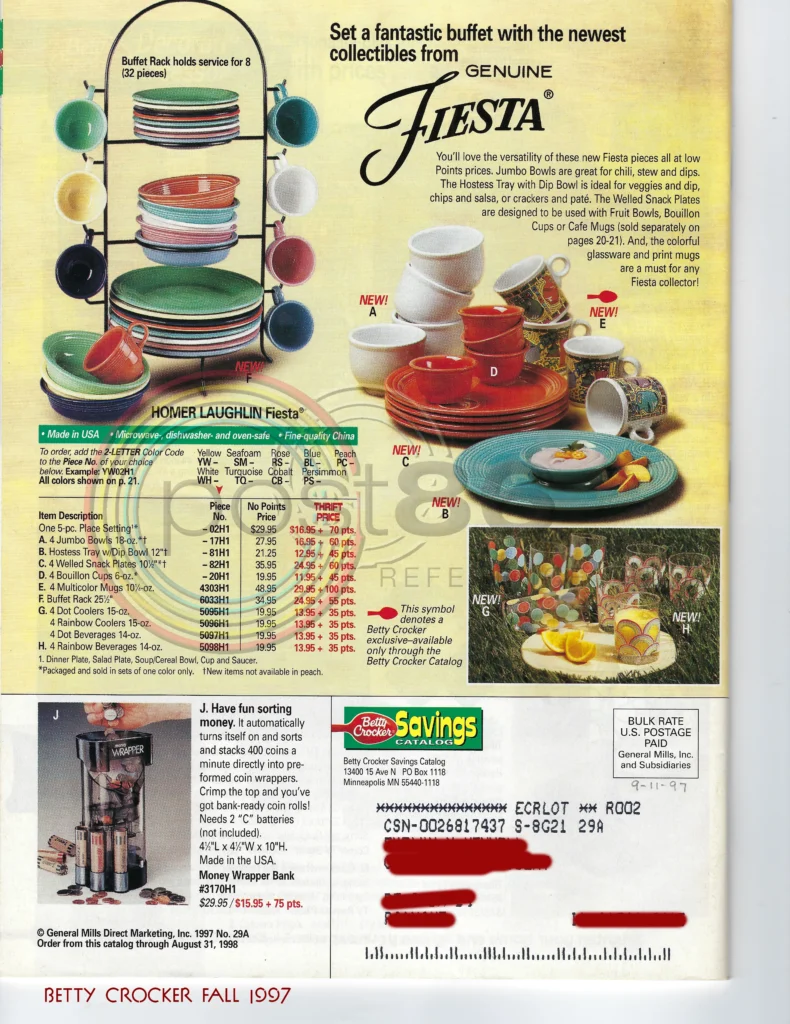 Betty Crocker 1997 - Fall Back Cover - Post 86 Reference Guide