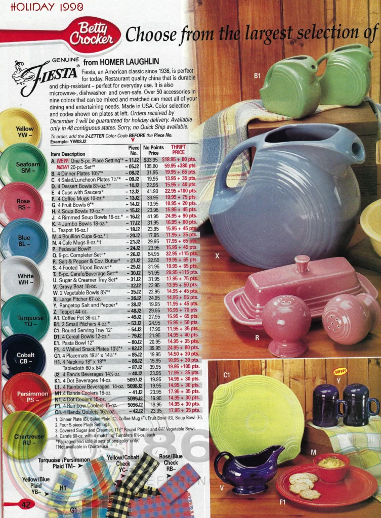 Betty Crocker 1998 - Holiday Pg 42 - Post 86 Reference Guide