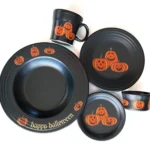 Trio Of Happy Pumpkins - Photo Courtesy of the Fiesta® Tableware Company - Post 86 Reference Guide