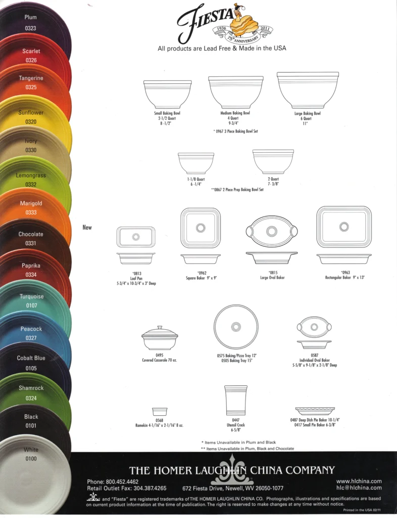 2010 - Bakeware Collection Cut Sheet - Post 86 Reference Guide