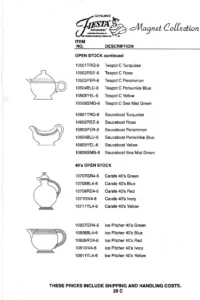 1998 General Housewares Corp. Fiesta Magnets Brochure - Page 29C - Post 86 Reference Guide