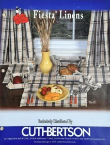 2006 Cuthbertson Linens Sales Sheet - Post 86 Reference Guide