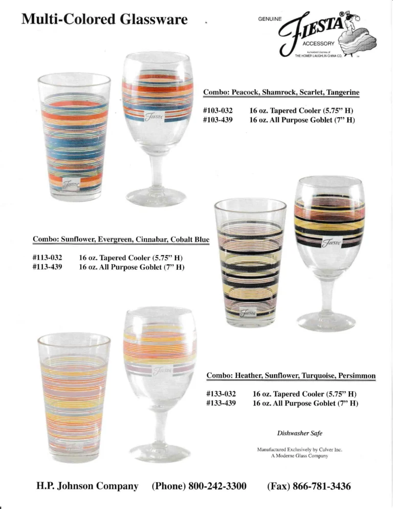 2007 Multi Colored Glassware - Post 86 Reference Guide