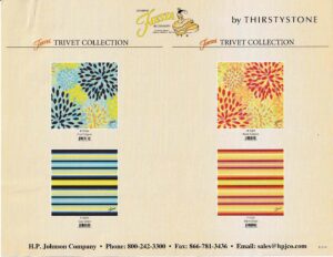 2014 - February Revised - Trivet Collection by Thirstystone Sales Flier - Post 86 Reference Guide