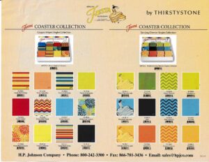 2014 - February Revised - Coaster Collection by Thirstystone Sales Flier - Post 86 Reference Guide