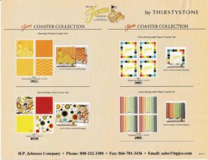 2014 - February Revised - Coaster Collection by Thirstystone Sales Flier - Post 86 Reference Guide