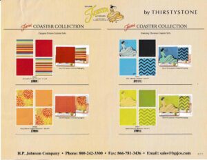2014 - February Revised - Coaster Collection by Thirstystone Sales Flier - Post 86 Reference Guide