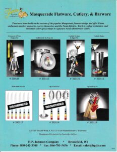 2014 - October Masquerade Sets Discontinued - Sales Sheet - Post 86 Reference Guide