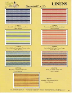 2017 - June - Linens Sales Sheet - Post 86 Reference Guide