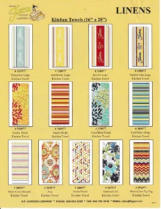 2017 - June - Linens Sales Sheet - Post 86 Reference Guide