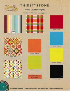 2017 - June Revised - Coasters by Thirstystone Sales Flier - Post 86 Reference Guide