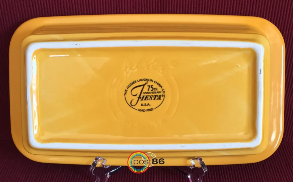 Marigold Loaf Pan with 75th Anniversary Backstamp - Salary Employee Piece - Photo Courtesy of Alex Silva - Post 86 Reference Guide