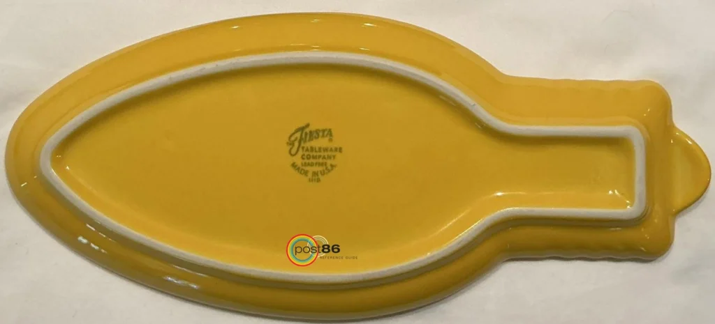 Light Bulb Plate Fiesta® Tableware Company Ink Backstamp - Photo Courtesy of Bennett Roche - Post 86 Reference Guide