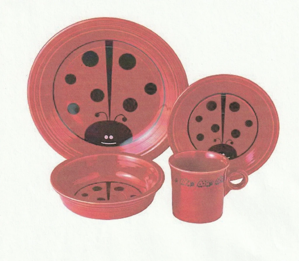 JC Penney's Ladybug 4 Piece Place Setting - Photo Courtesy of JC Penney's - Post 86 Reference Guide