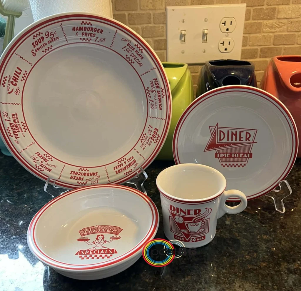 Scarlet Diner Collection 4 Piece Place Setting - Photo Courtesy of Kate Fierke - Post 86 Reference Guide