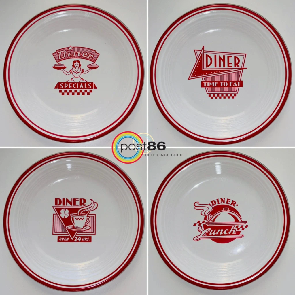 Scarlet Diner Collection - Set of 4 - Photo Courtesy of Kay Miller - Post 86 Reference Guide