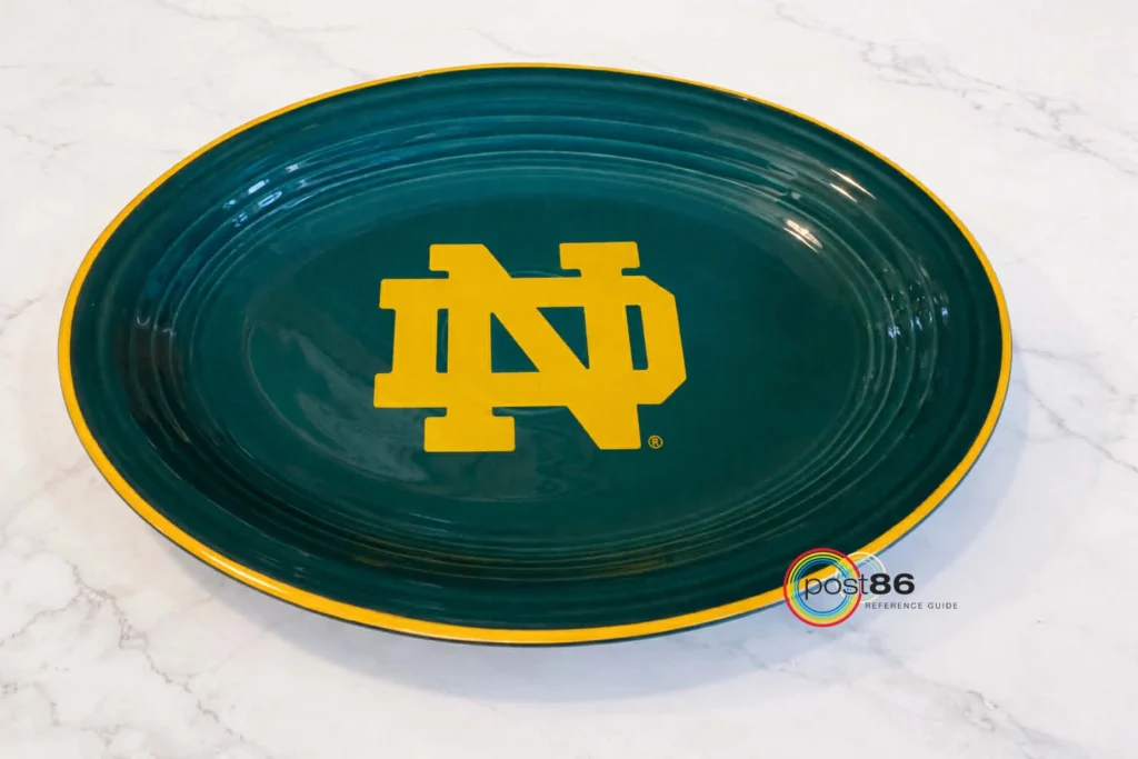 Notre Dame Oval Platter - Photo Courtesy of Gina Wolf - Post 86 Reference Guide