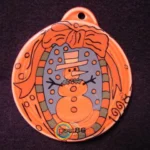 1998 Snowman on Persimmon - Unfired - Post 86 Reference Guide
